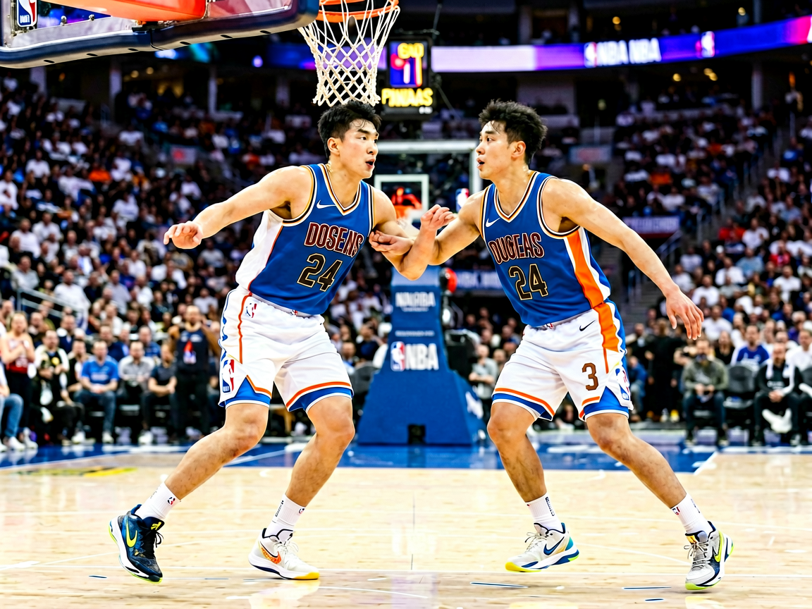 NBA季后赛资讯配图，展示篮球赛场精彩对抗画面
